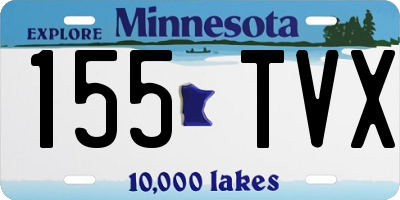 MN license plate 155TVX