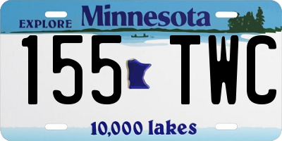 MN license plate 155TWC