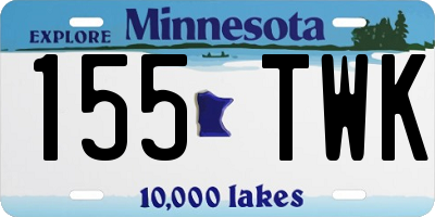 MN license plate 155TWK