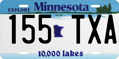 MN license plate 155TXA