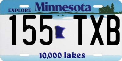 MN license plate 155TXB