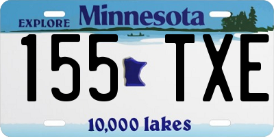 MN license plate 155TXE