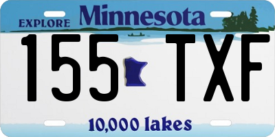MN license plate 155TXF