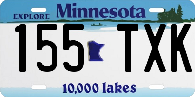 MN license plate 155TXK