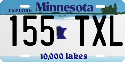 MN license plate 155TXL