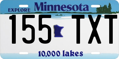 MN license plate 155TXT