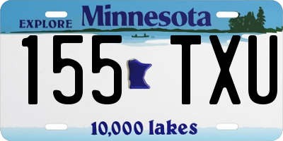 MN license plate 155TXU