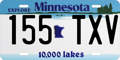 MN license plate 155TXV