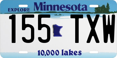 MN license plate 155TXW
