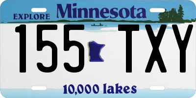 MN license plate 155TXY