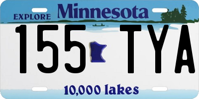 MN license plate 155TYA