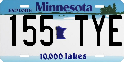 MN license plate 155TYE