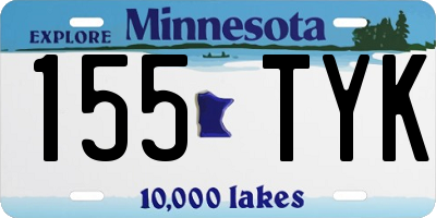 MN license plate 155TYK