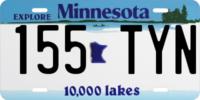 MN license plate 155TYN