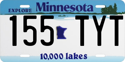 MN license plate 155TYT
