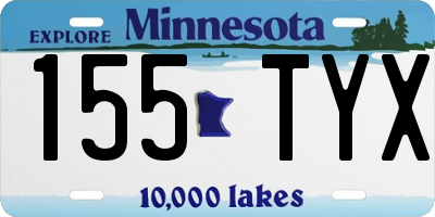 MN license plate 155TYX
