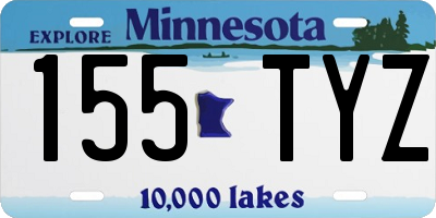 MN license plate 155TYZ