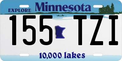 MN license plate 155TZI