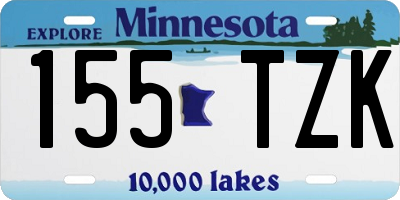 MN license plate 155TZK