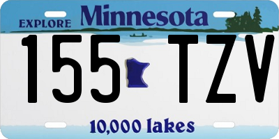 MN license plate 155TZV