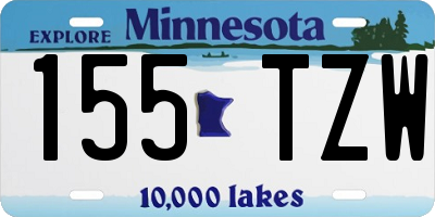 MN license plate 155TZW