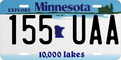 MN license plate 155UAA