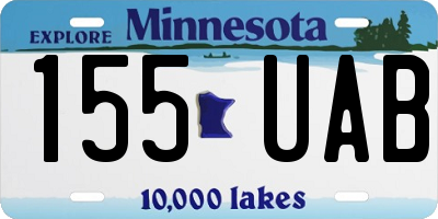 MN license plate 155UAB