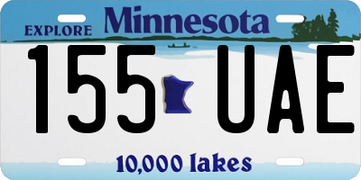 MN license plate 155UAE