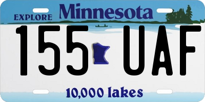 MN license plate 155UAF