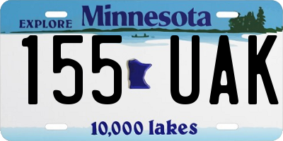 MN license plate 155UAK