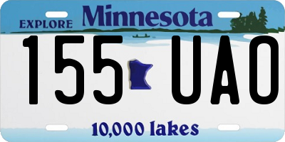 MN license plate 155UAO