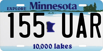 MN license plate 155UAR