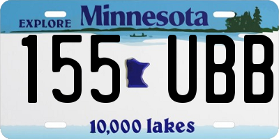 MN license plate 155UBB