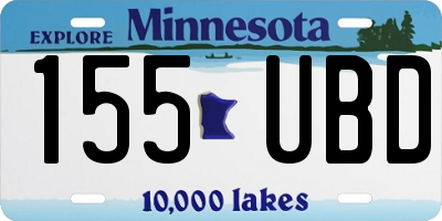 MN license plate 155UBD