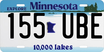 MN license plate 155UBE