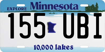 MN license plate 155UBI
