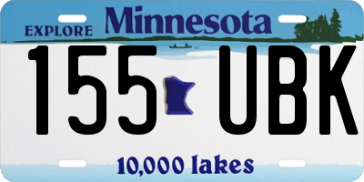MN license plate 155UBK