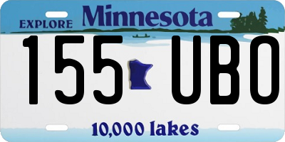 MN license plate 155UBO