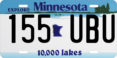 MN license plate 155UBU