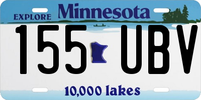 MN license plate 155UBV
