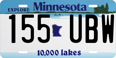 MN license plate 155UBW