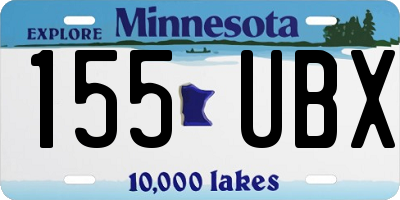 MN license plate 155UBX