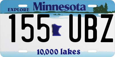 MN license plate 155UBZ