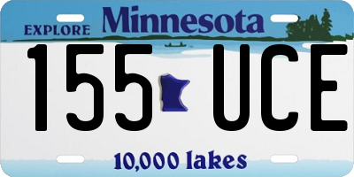 MN license plate 155UCE