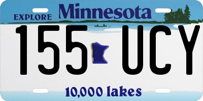MN license plate 155UCY