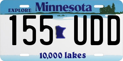 MN license plate 155UDD