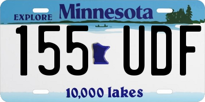 MN license plate 155UDF