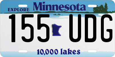 MN license plate 155UDG