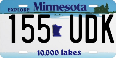 MN license plate 155UDK