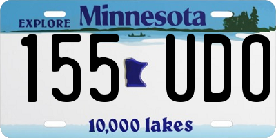 MN license plate 155UDO